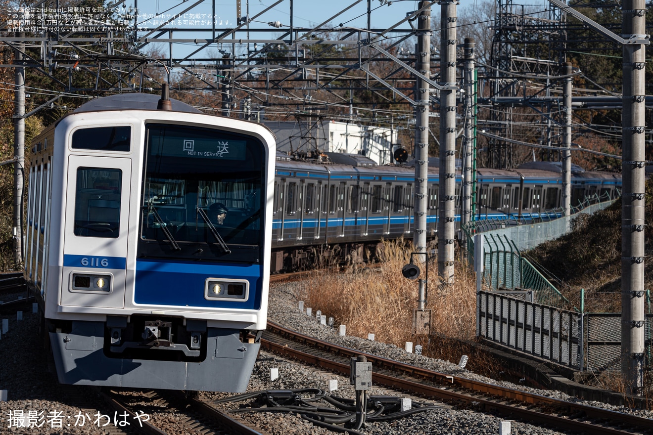 【西武】6000系6116F武蔵丘車両検修場入場回送の拡大写真