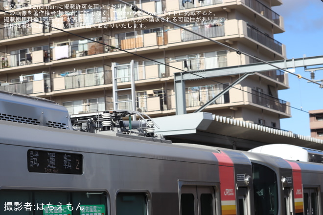 【JR西】227系500番台 R34編成+R35編成+H1編成 近畿車輛出場公式試運転をJR野江駅で撮影した写真