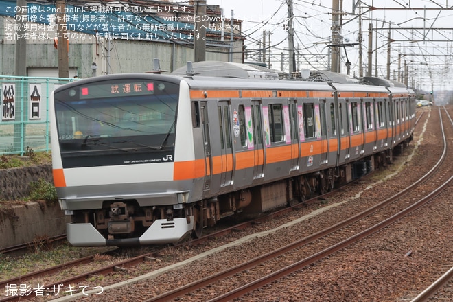 【JR東】E233系0番台P518編成秋田総合車両センター構内試運転