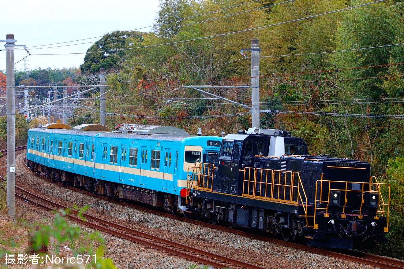 【JR九】103系E12編成小倉総合車両センター出場の拡大写真