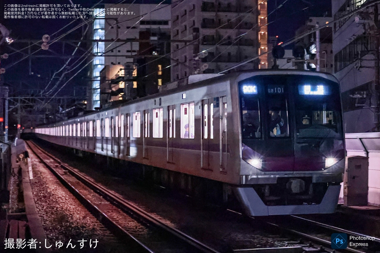 【メトロ】08系08-101F新木場CR入場(202512)の拡大写真