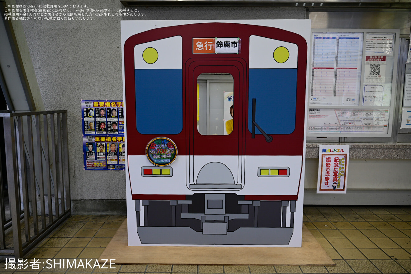 【近鉄】鈴鹿市駅100周年記念パネルの拡大写真