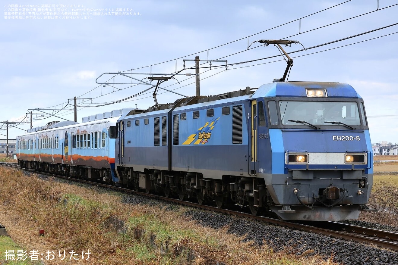 【あい鉄】413系AM01編成「一万三千尺物語」がしなの鉄道の屋代へ甲種輸送の拡大写真