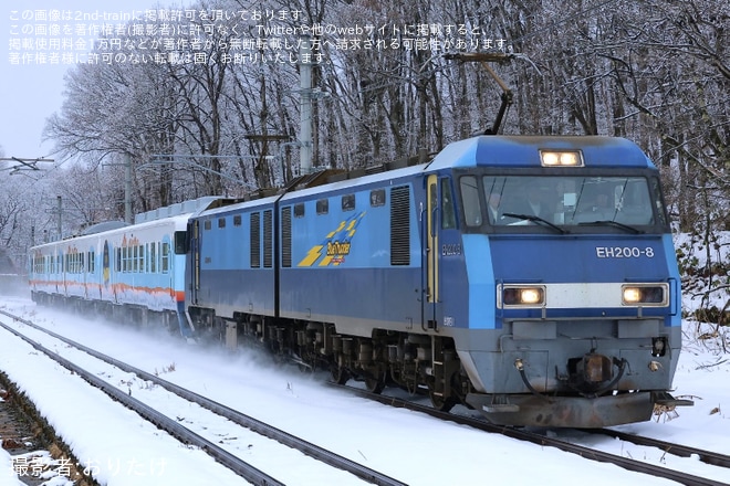 【あい鉄】413系AM01編成「一万三千尺物語」がしなの鉄道の屋代へ甲種輸送を不明で撮影した写真