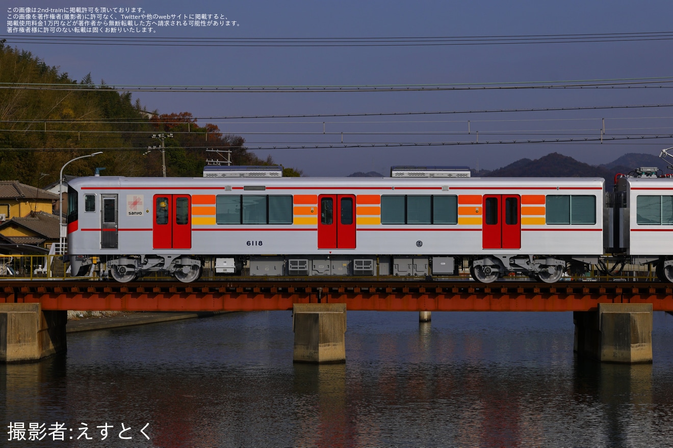 【山陽】新製された6000系6018F試運転の拡大写真