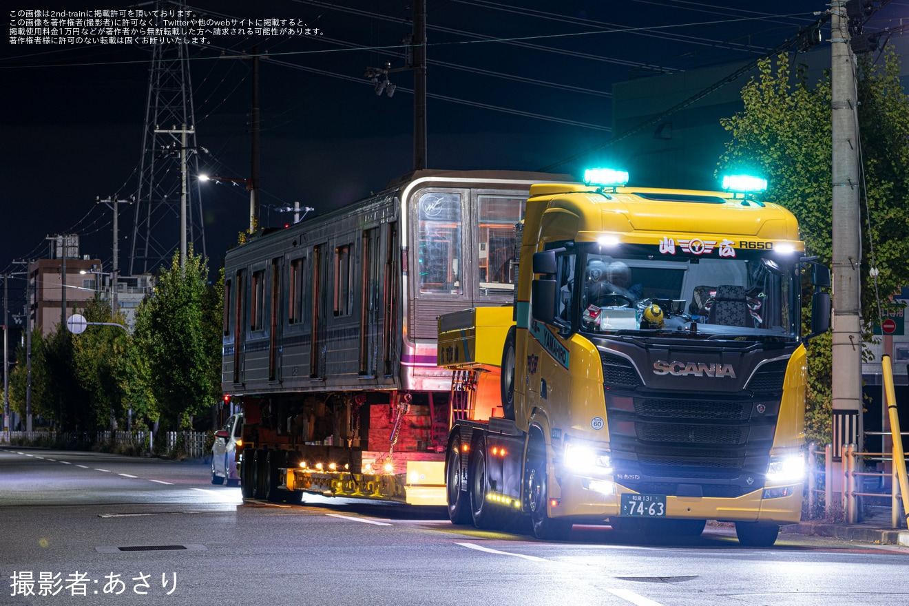 【大阪メトロ】22系22656Fが廃車・解体のため緑木から搬出・陸送の拡大写真