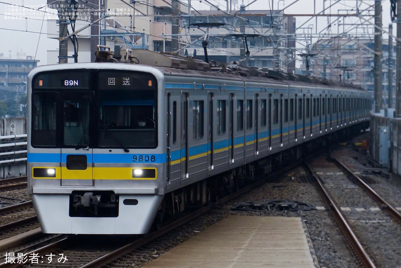 【北総】9800形9808編成宗吾車両基地入場回送(202512)の拡大写真