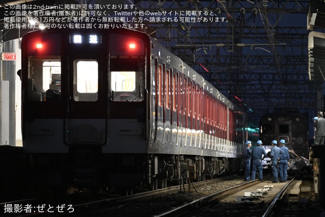 【近鉄】近鉄1233系VE46+8A系8A10が1026系VL35により宮津まで推進され救援回送を不明で撮影した写真