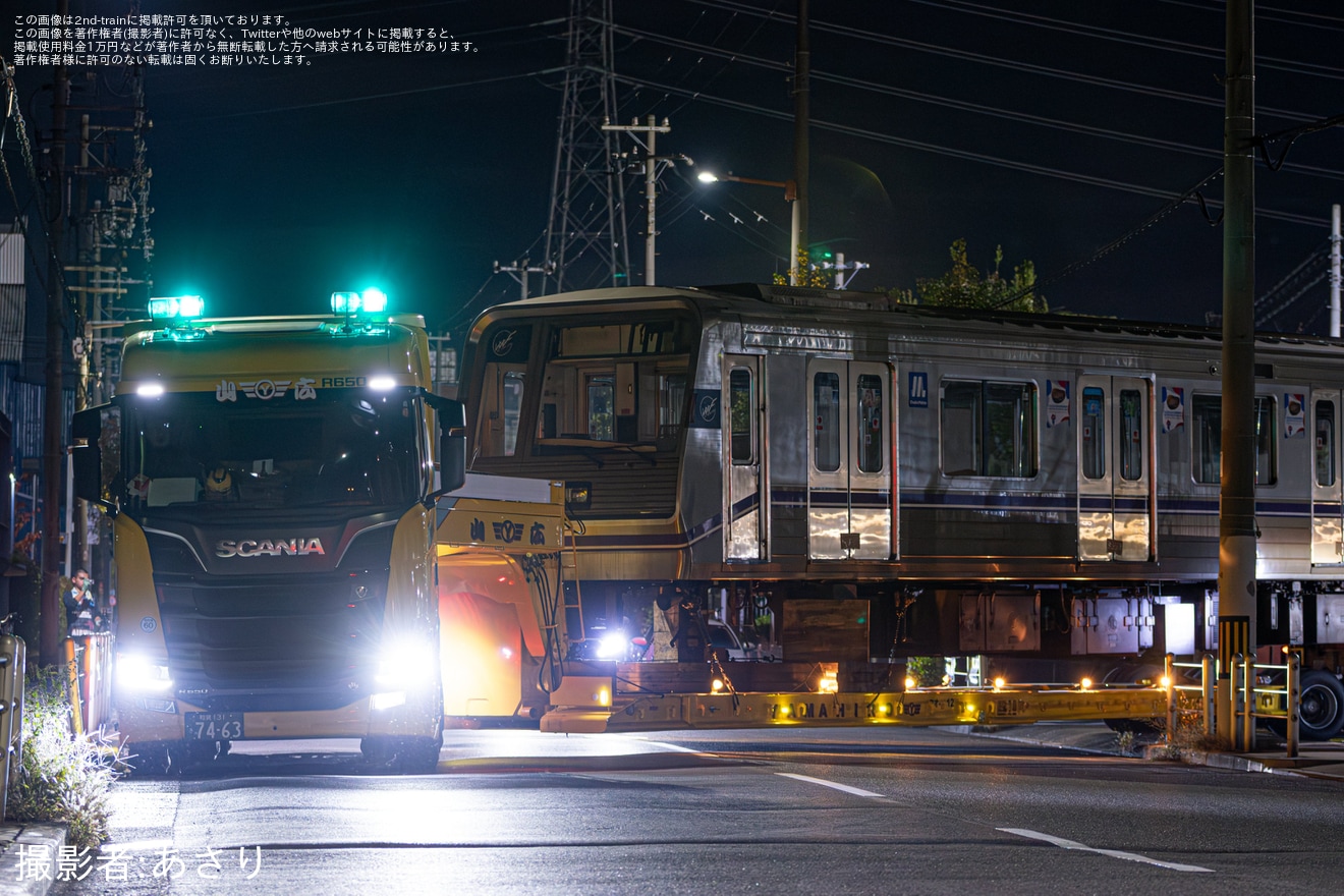 【大阪メトロ】22系22656Fが廃車・解体のため緑木から搬出・陸送の拡大写真