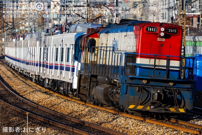【Seoul Metro】4050形4070F新製に伴う輸送を不明で撮影した写真