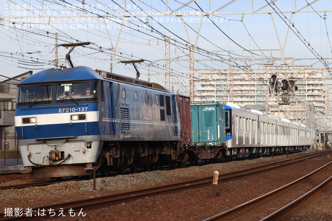 【福市交】コキ104-665付きで4000系4132Fが甲種輸送 - 須磨海浜公園～須磨間にて撮影