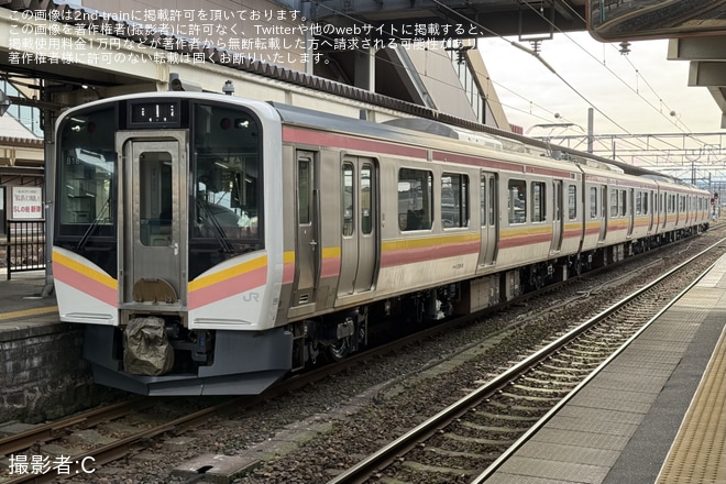 【JR東】水没で運用離脱のE129系B18編成が試運転実施を不明で撮影した写真