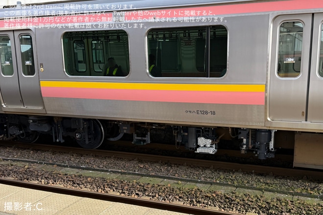 【JR東】水没で運用離脱のE129系B18編成が試運転実施を不明で撮影した写真