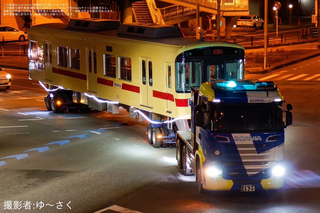 【西鉄】7050形7152Fが多々良車両基地へ陸送の拡大写真