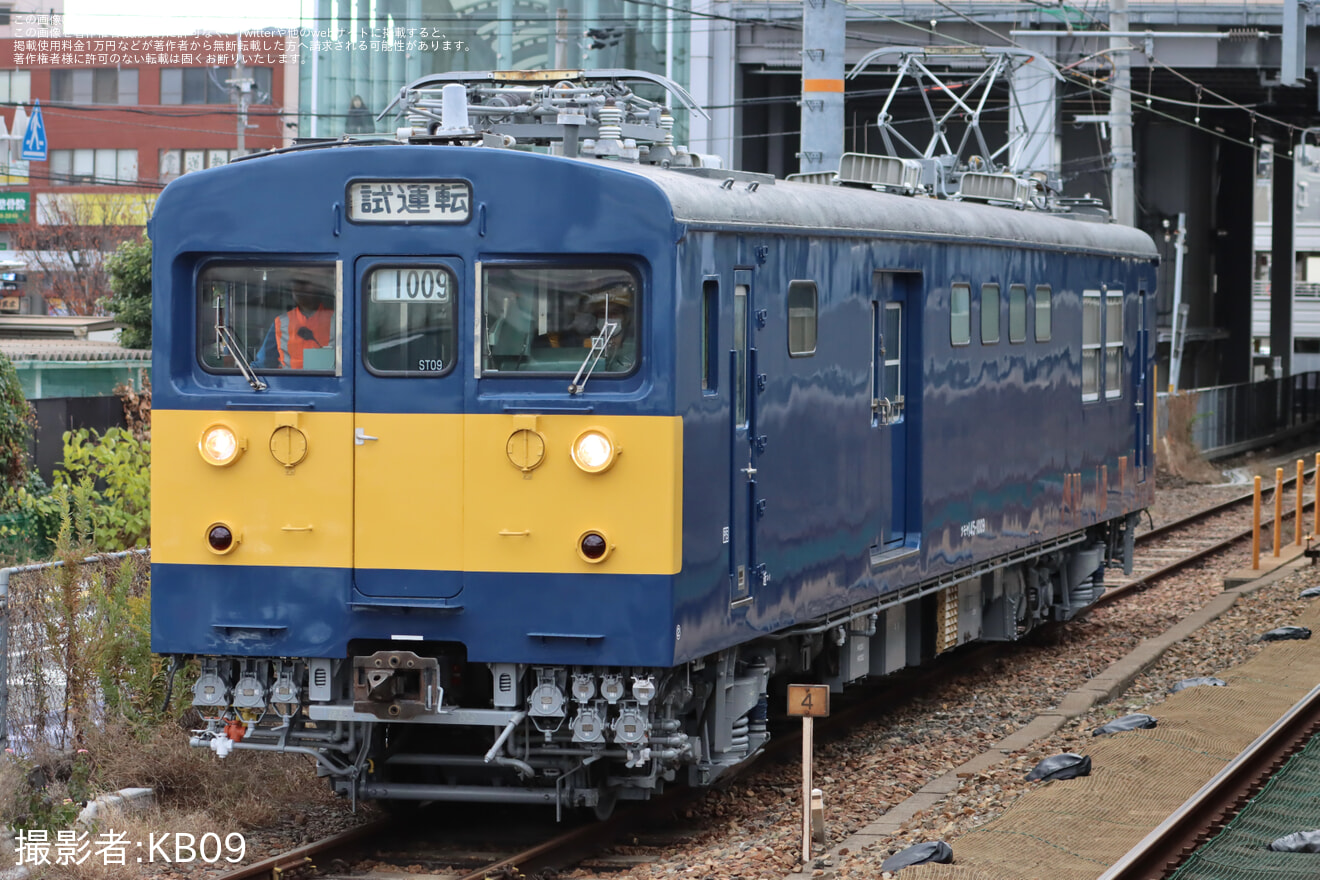【JR西】クモヤ145-1009 吹田総合車両所構内試運転の拡大写真