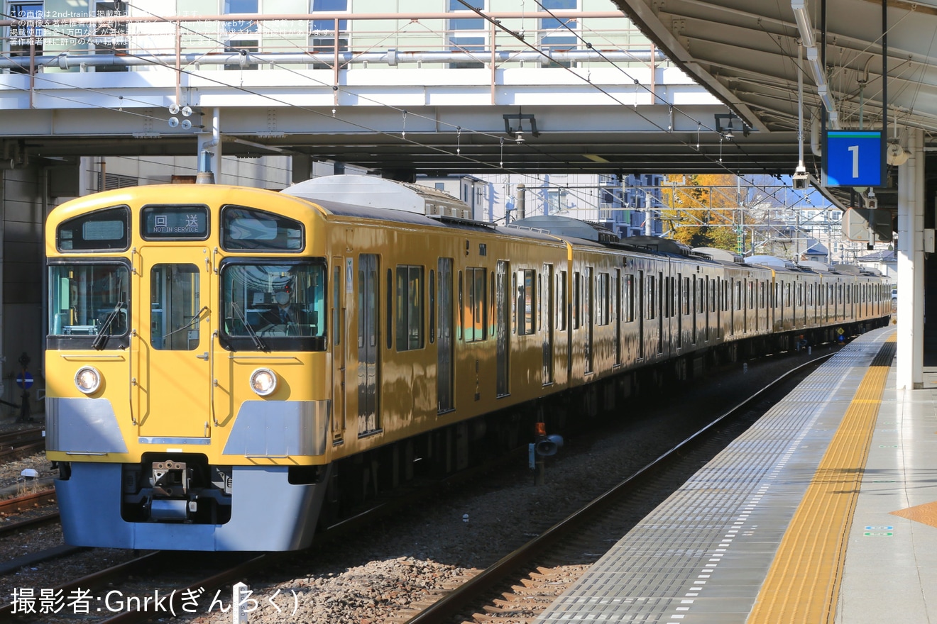 【西武】2000系2085F横瀬車両基地へ廃車回送の拡大写真