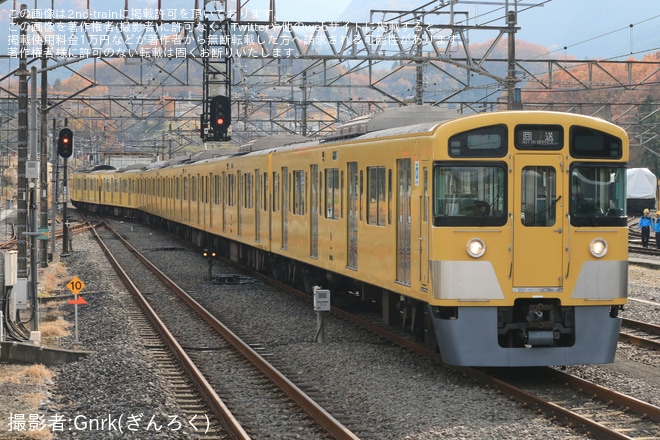 【西武】2000系2085F横瀬車両基地へ廃車回送を不明で撮影した写真