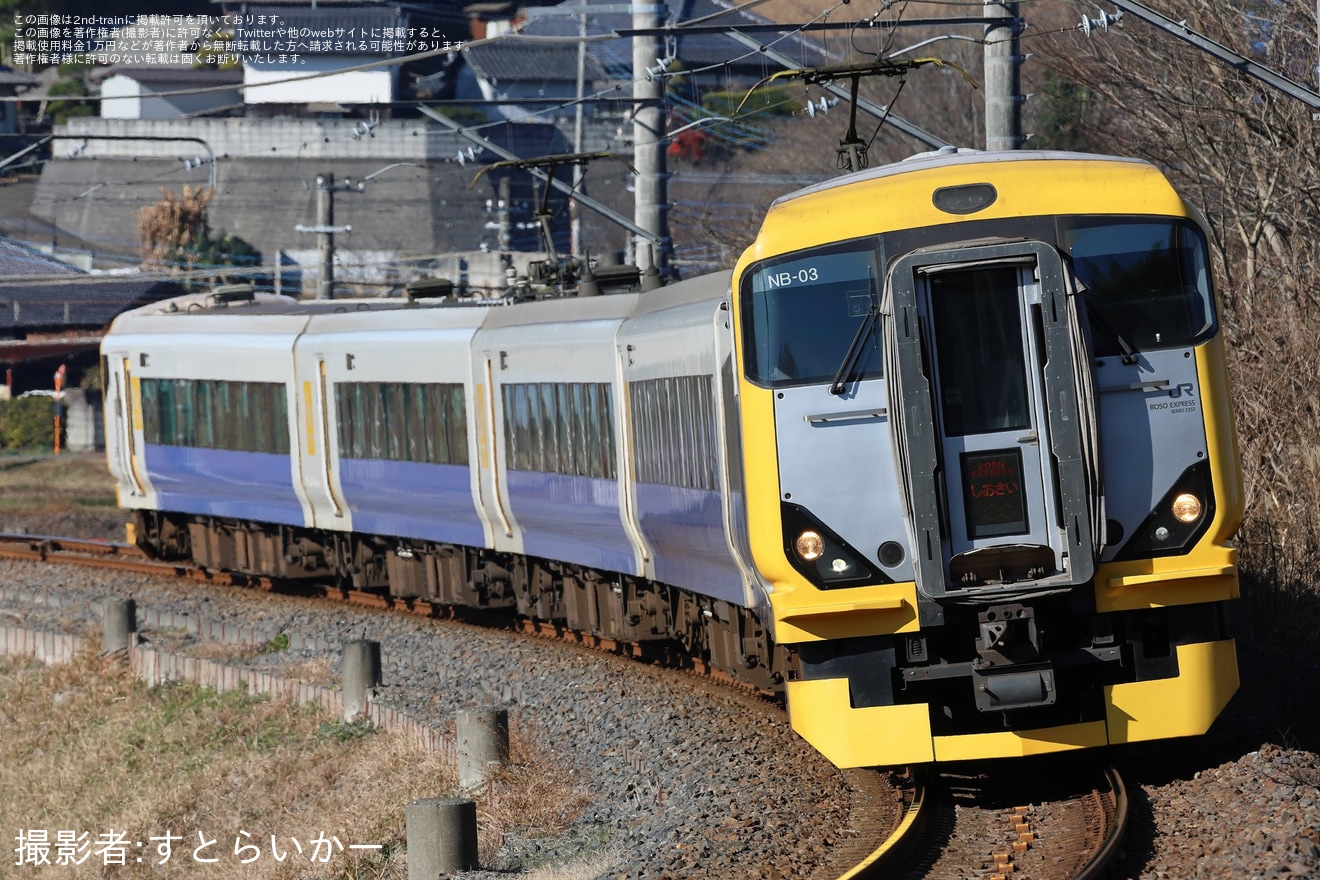 【JR東】E257系を使用した臨時特急「しおさい81/82号」運行の拡大写真