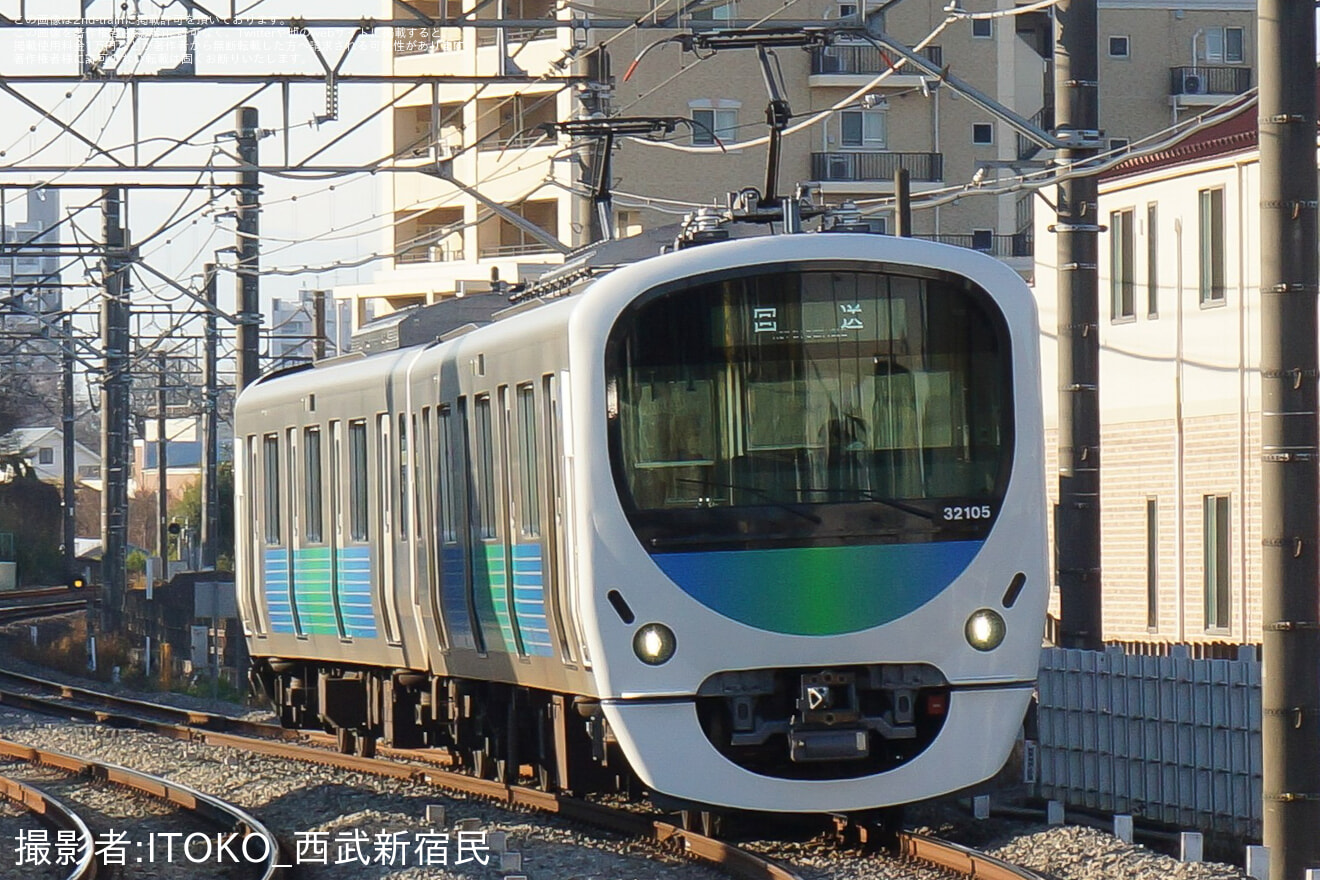 【西武】30000系32105Fが小手指車両基地へ回送の拡大写真