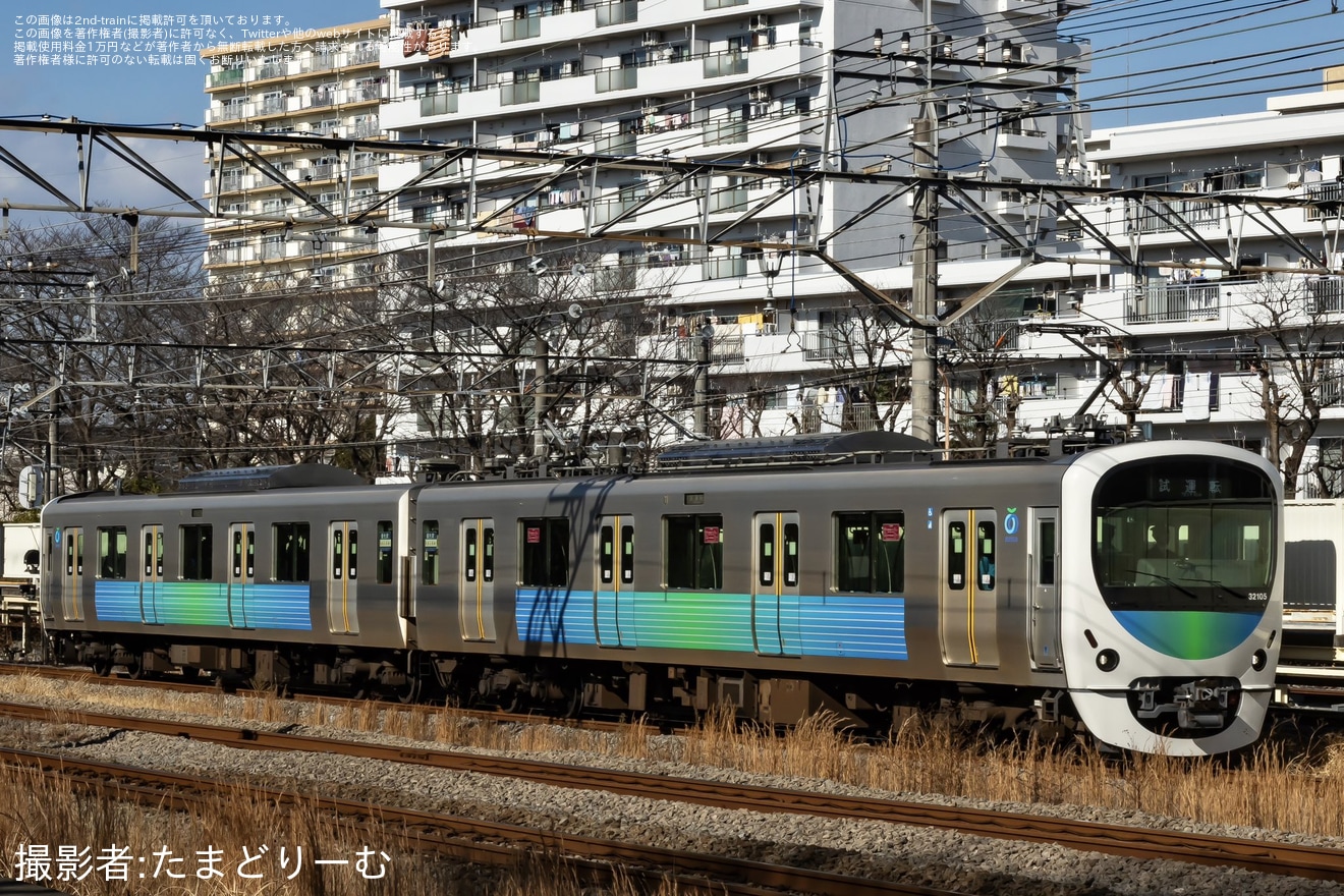 【西武】30000系32105Fが拝島線で試運転の拡大写真