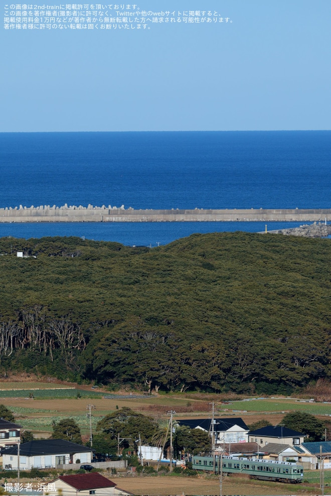 【銚電】22000形へ迎春ヘッドマーク取り付け（2枚目）
