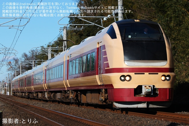 【JR東】E653系K70編成(国鉄特急色)使用の「ときわ32号」（1枚目）