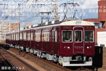 【能勢電】7200系7200F 正雀出場回送