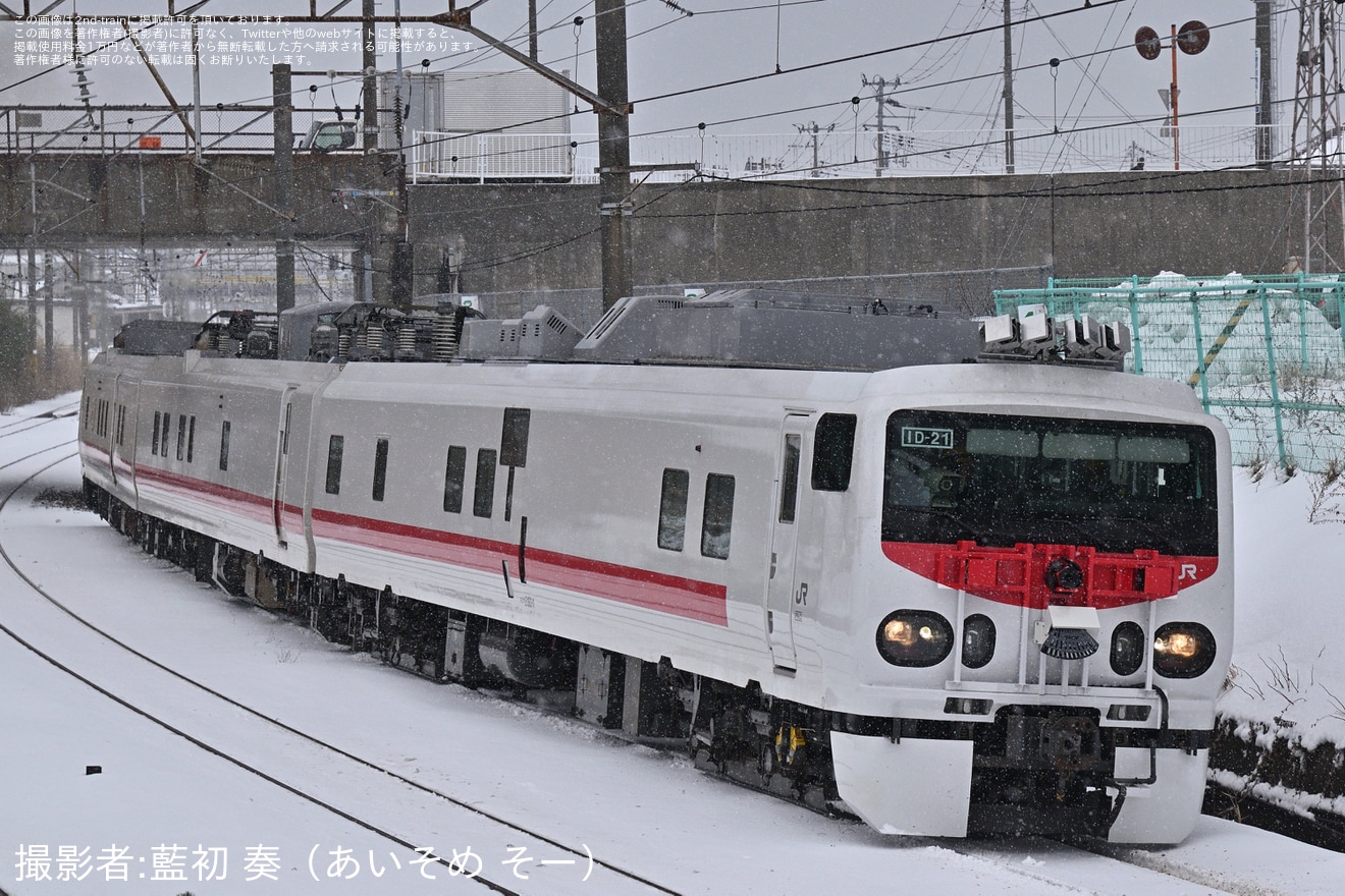 【JR東】キクヤE193-1の顔に新たな機器が追加されたキヤE193系Easti-Dが構内試運転の拡大写真