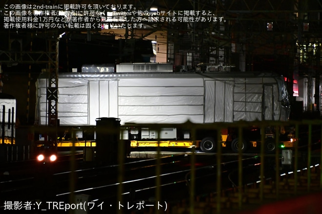 【江ノ電】700形の第1編成がJ-TREC(総合車両製作所)横浜事業所を出場し陸送（1枚目）