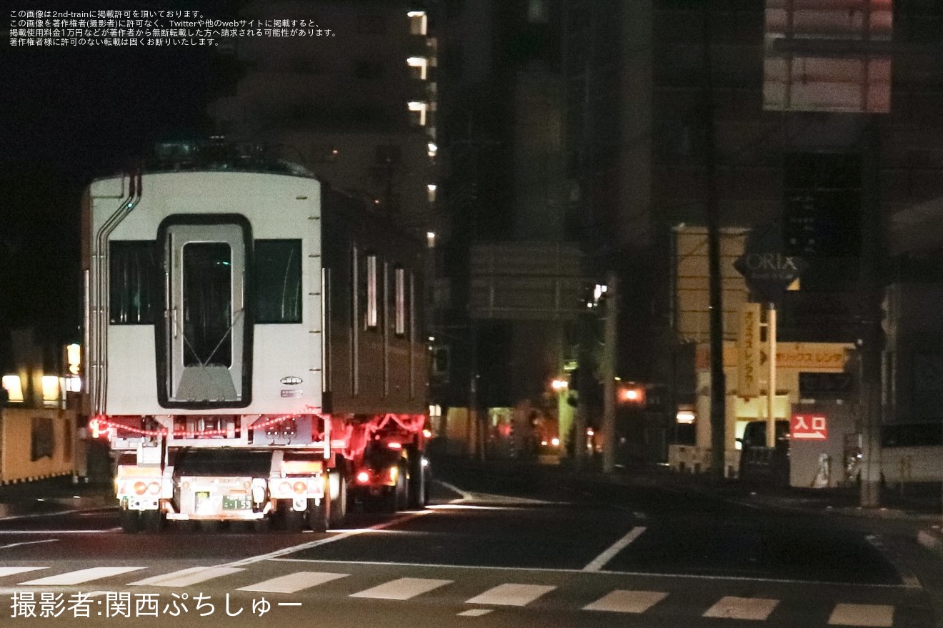 【山陽】6000系6020Fが陸送搬入の拡大写真