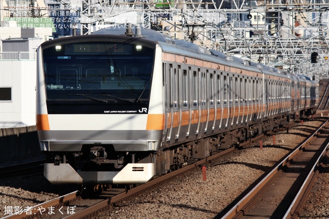 【JR東】E233系H58編成東京総合車両センター出場回送を不明で撮影した写真