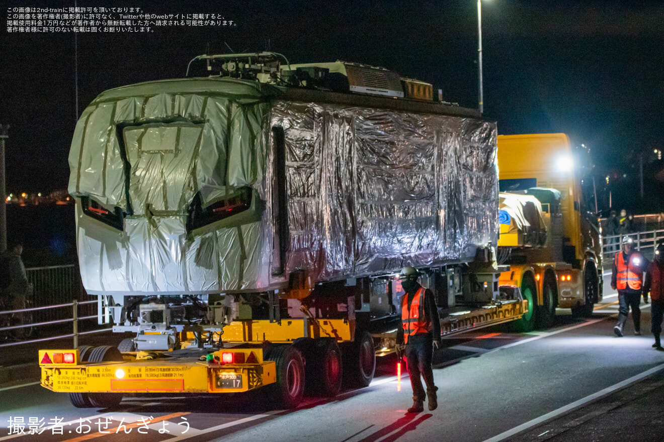 【江ノ電】700形701F 極楽寺検車区に到着の拡大写真