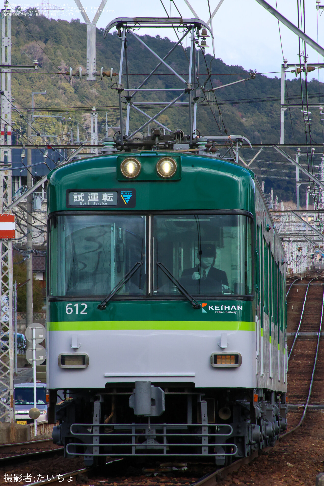 【京阪】600形611-612編成出場試運転の拡大写真