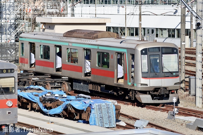 【東急】5000系5108Fの長津田車両工場でL字型アンテナ撤去や列車無線のデジタル対応化などが実施を長津田車両工場で撮影した写真