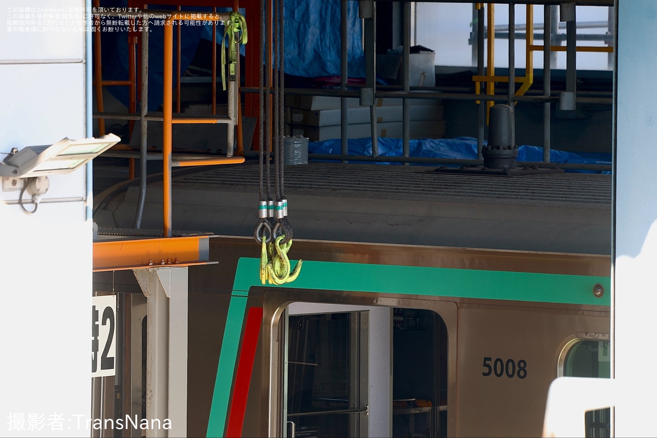 【東急】5000系5108Fの長津田車両工場でL字型アンテナ撤去や列車無線のデジタル対応化などが実施の拡大写真