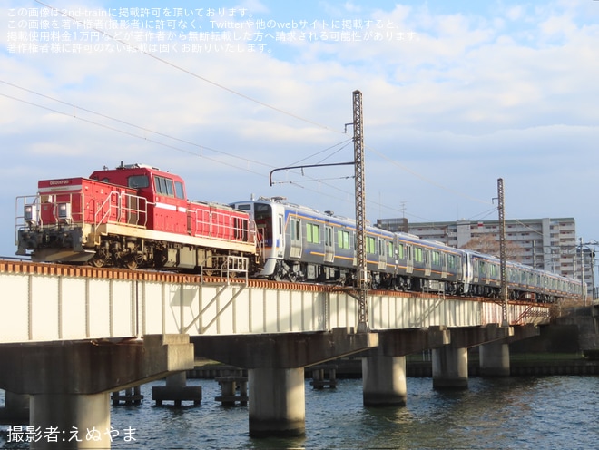 【南海】8300系8721F+8325F甲種輸送を不明で撮影した写真