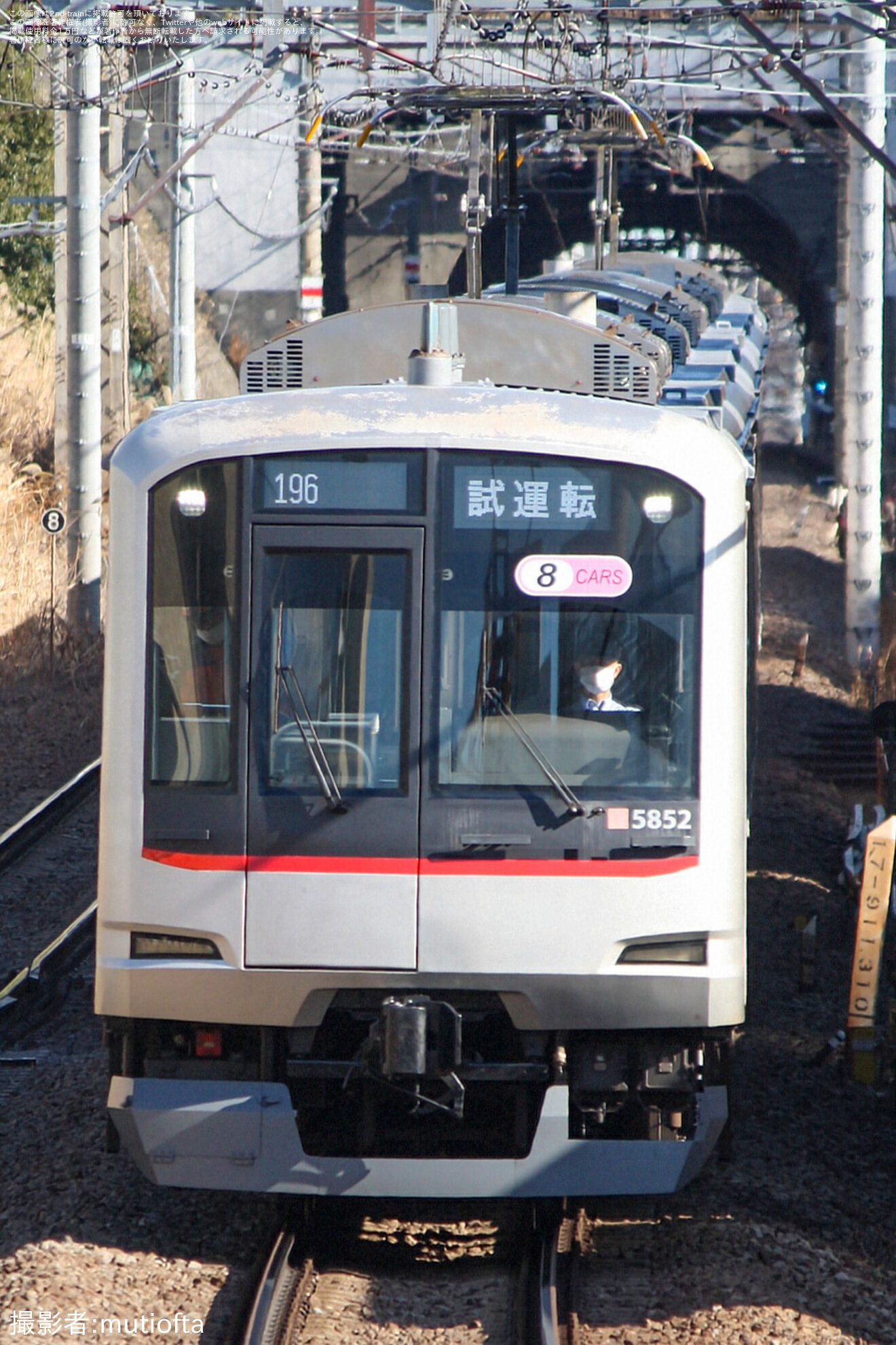 【東急】5050系5152F長津田車両工場出場試運転(202601)の拡大写真
