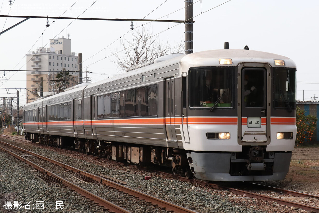 【JR海】373系F12編成日本車輌製造入場の拡大写真