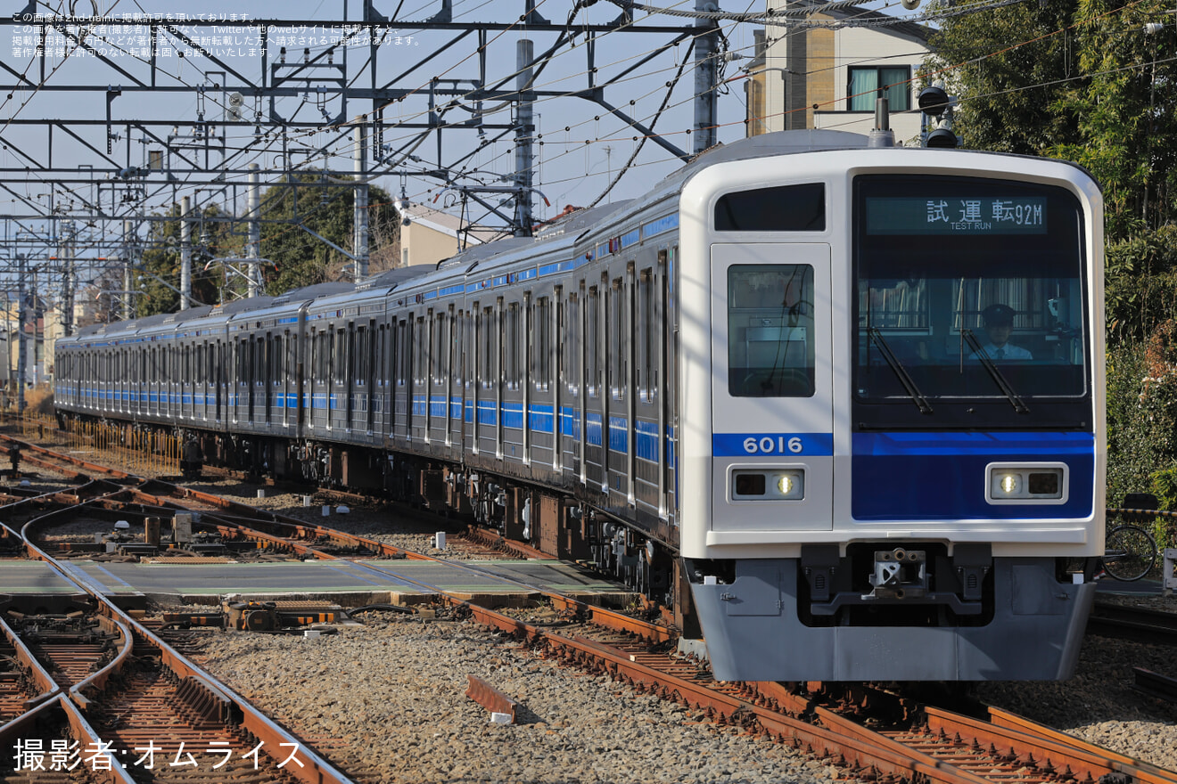 【西武】6000系6116F 武蔵丘車両検修場出場・ATO調整試運転の拡大写真