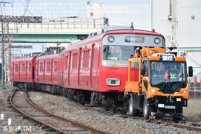 【名鉄】6500系6506F廃車回送を名電築港で撮影した写真