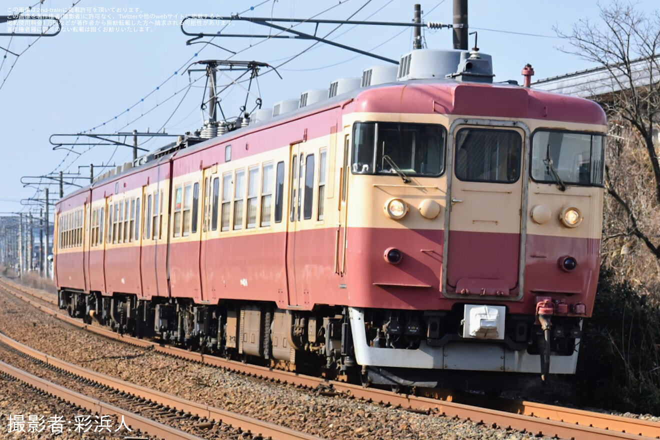 【トキ鉄】413系・455系「交直流急行色」が富山から返却回送の拡大写真
