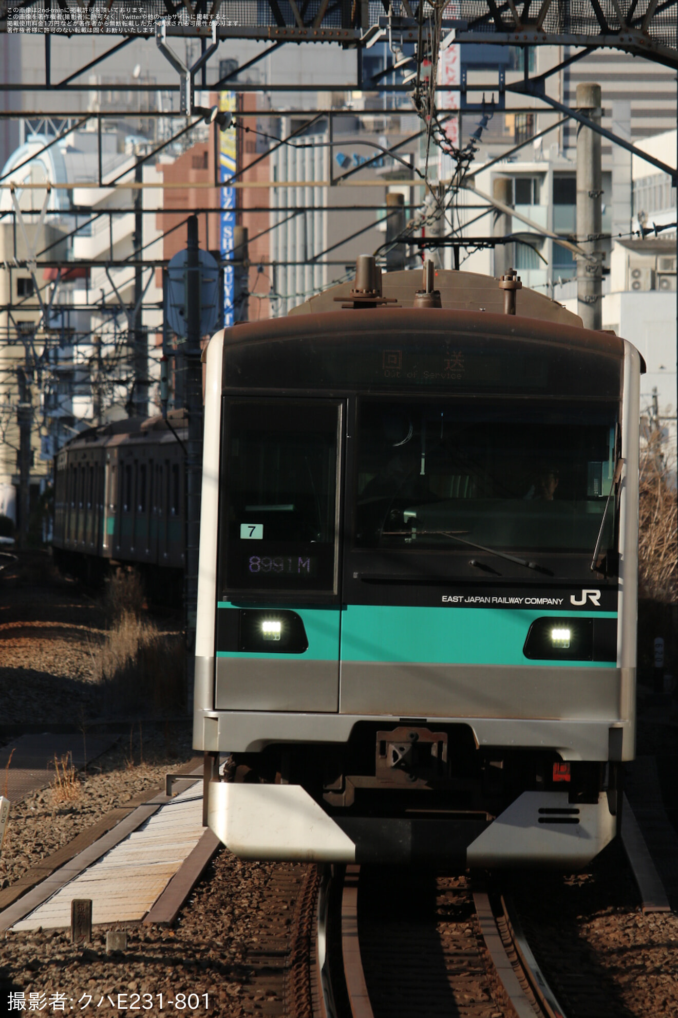 【JR東】E233系マト7編成東京総合車両センターへ入場の拡大写真