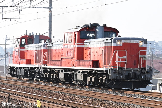 【JR西】DD51牽引のDE10-1152向日町常駐機交換を不明で撮影した写真