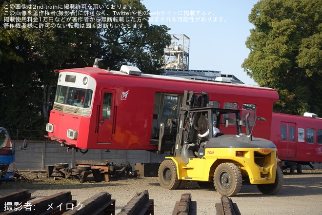 【名鉄】6500系6506F搬出・陸送を名電築港で撮影した写真