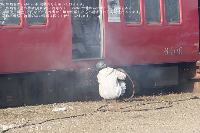 【名鉄】6500系6506F搬出・陸送を名電築港で撮影した写真