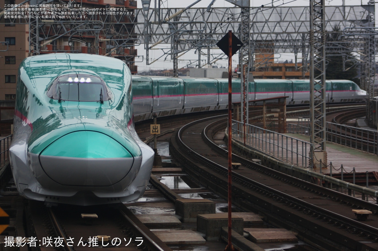 【JR東】E5系U48編成新幹線総合車両センター出場試運転の拡大写真