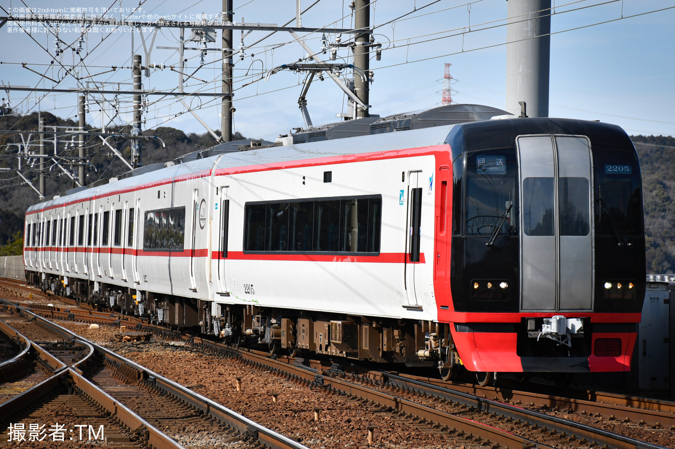 【名鉄】2200系2205F舞木検査場出場試運転の拡大写真