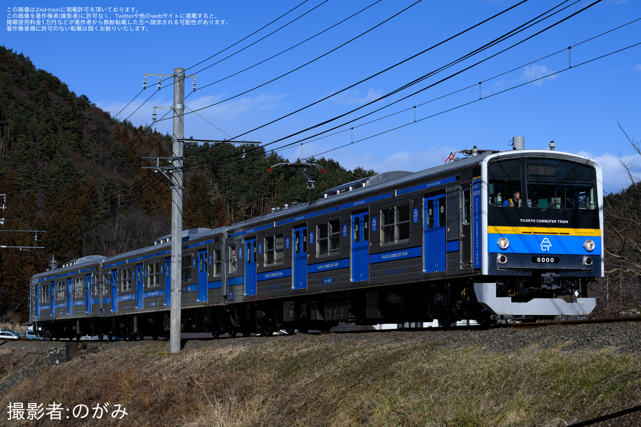 【富士急】6000系6002号編成検査出場に伴う試運転の拡大写真