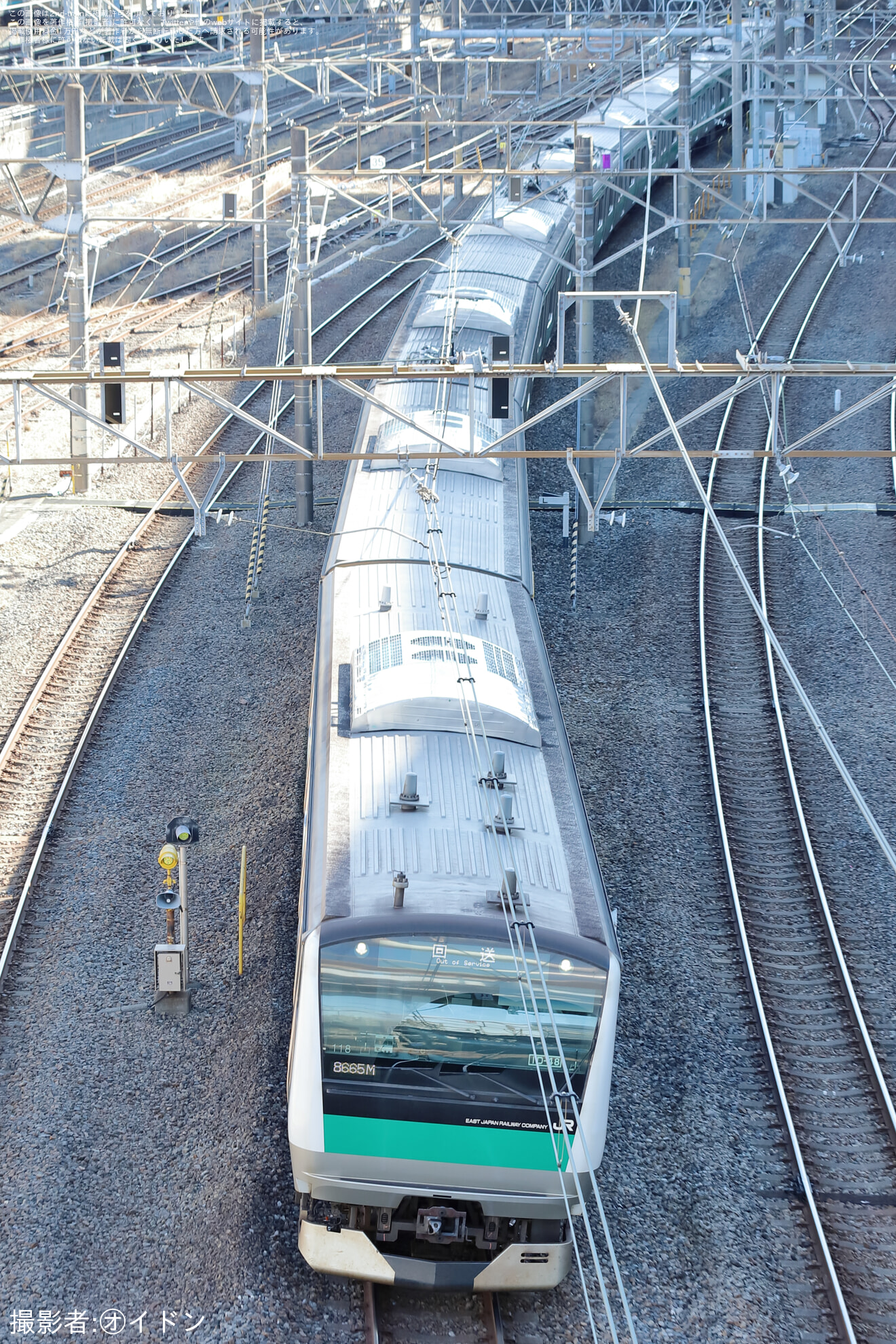 【JR東】E233系7000番台ハエ118編成 東京総合車両センター出場回送の拡大写真