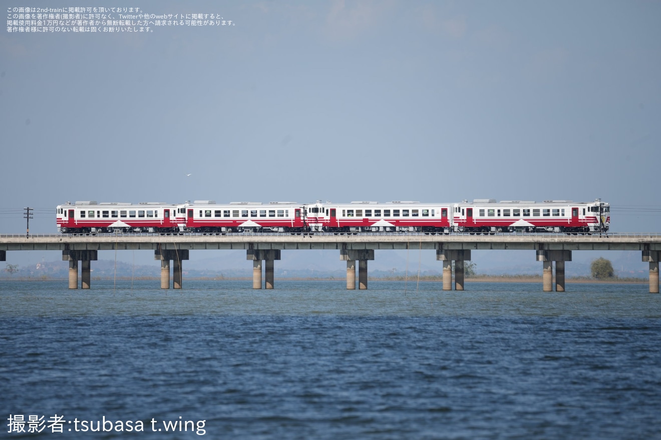 【SRT】キハ40形、キハ48形の4両がパーサック チョンラシット ダム方面まで試運転の拡大写真